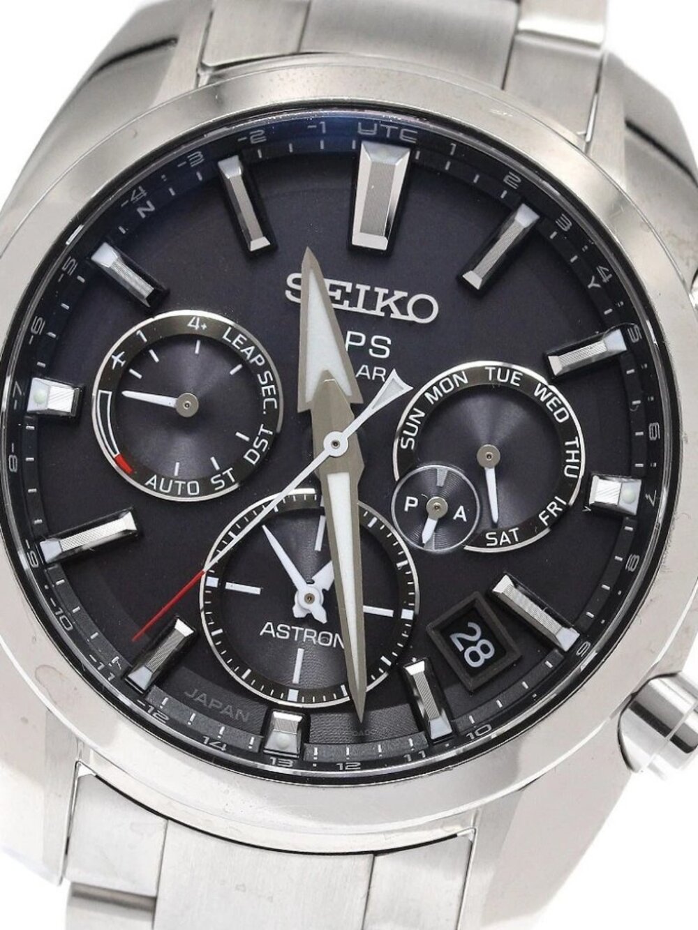 SEIKO Astron SBXC021/5X53-0AJ0 Chronograph Solar Powered Radio Men's